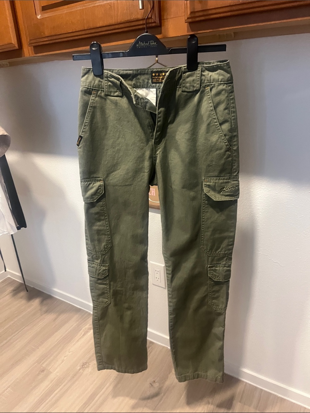 Five Star Olive Green Wide-Leg Cargo Pants